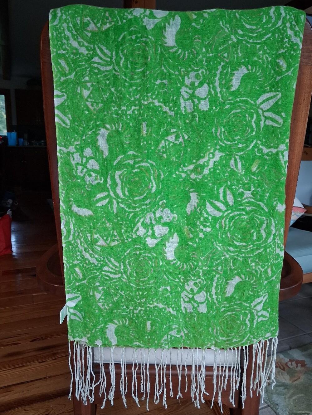 Lilly Pulitzer Murfee Scarf Sorority "Kappa Delta" Silk/cashmere GUC - Picture 3 of 5